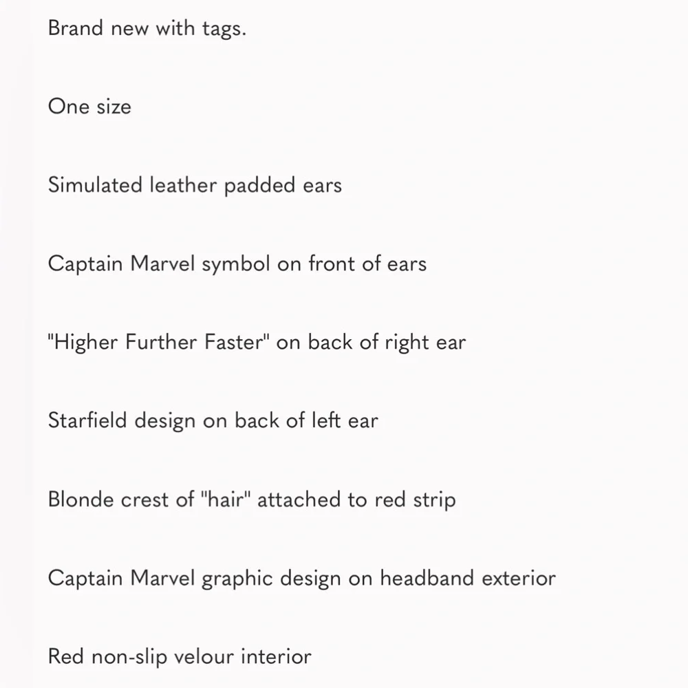 Disney Captain Marvel Ears with Faux Mohawk - Picture 5 of 5